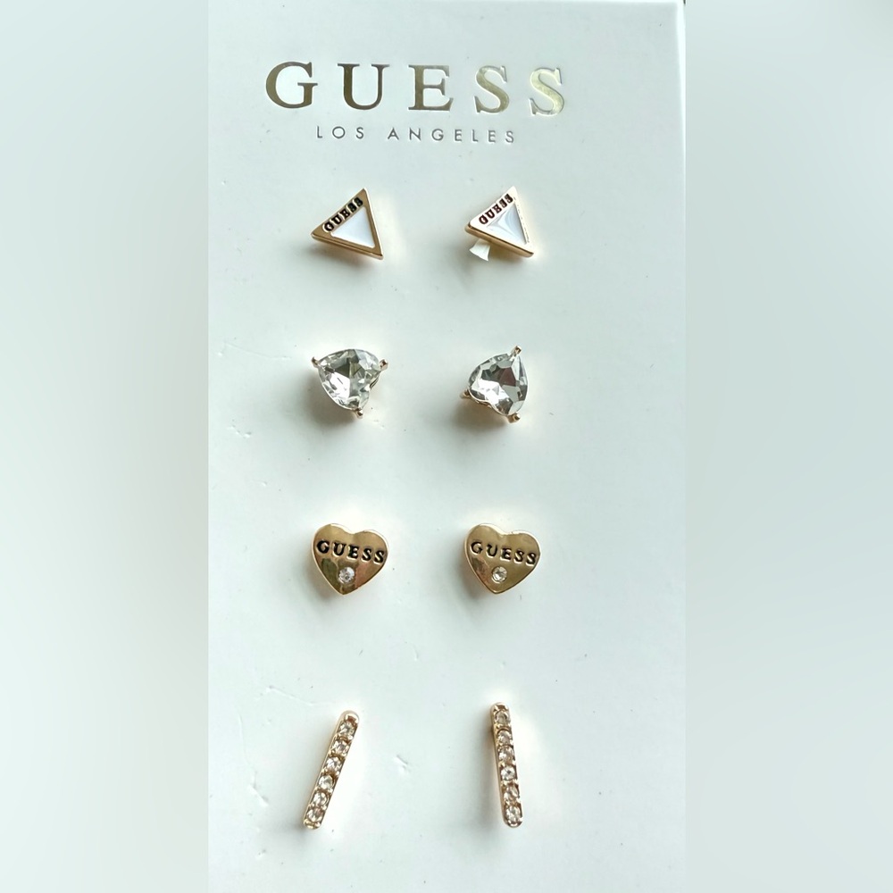 Guess 4-pair Stud Earrings Set - Picture 1 of 1